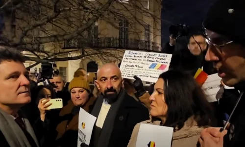 Nicușor Dan la Londra FOTO captură video FB/Steffie Banu