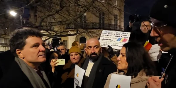 Nicușor Dan la Londra FOTO captură video FB/Steffie Banu