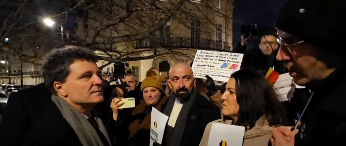 Nicușor Dan la Londra. FOTO: captură video FB/Steffie Banu