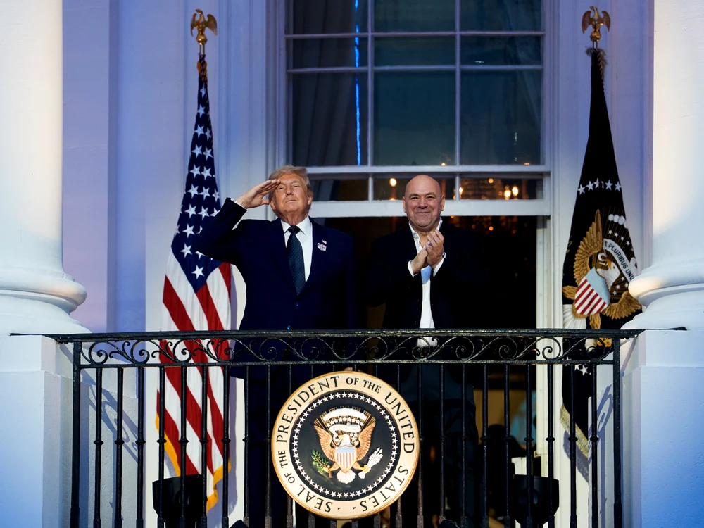 Donald Trump și Dana White, președintele UFC