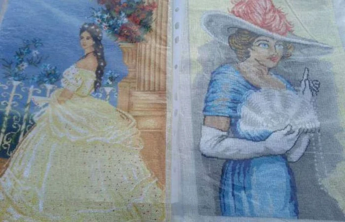 Goblenurile cusute de Carmen au fost scoase la vânzare