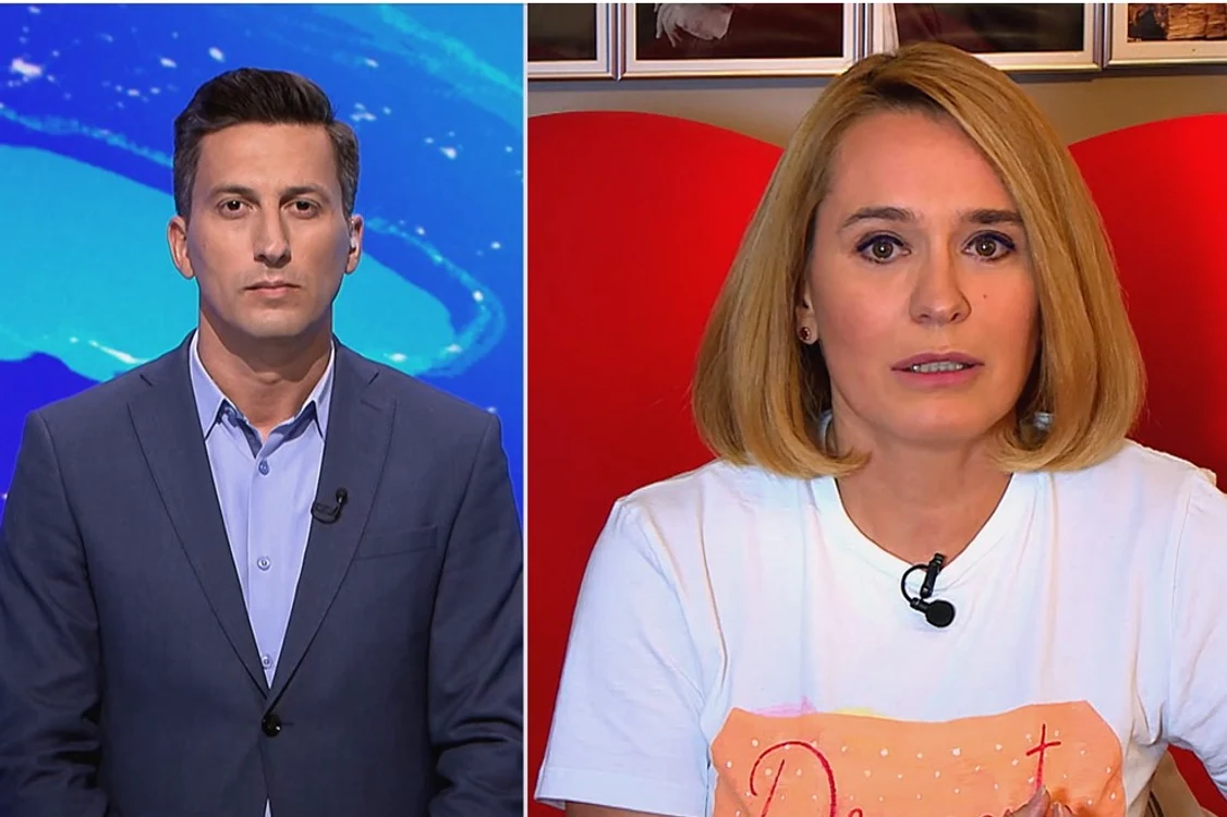 Andreea Esca i-a acordat un interviu colegului ei, Cosmin Stan, în care lămurește toate întrebările legate de povestea Covid-19foto: PRO TV