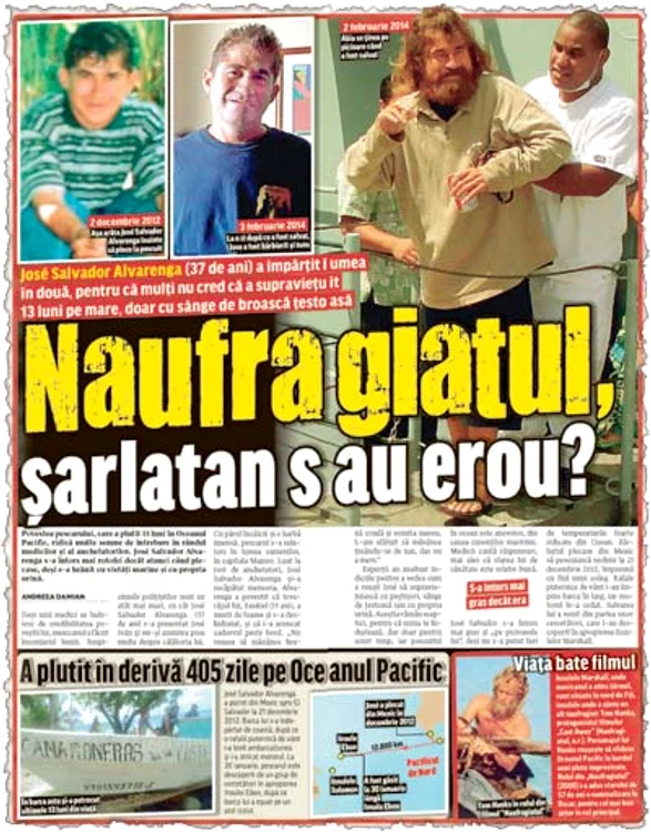 Deşi a fost externat  vineri, doctorii susţin  că Jose Salvador  Alvarenga (38 de ani)  e extrem de slăbit (Fotografii: AFP)