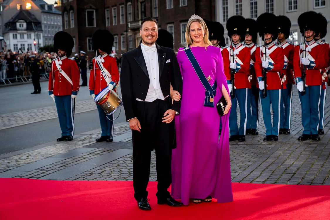 Prinţesa Theodora şi logodnicul ei, Matthew, la Jubileul Regal din Danemarca. FOTO: Profimedia