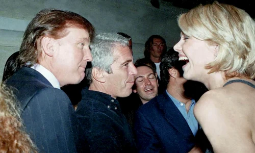 Donald Trump și Jeffrey Epstein, fotografie găsită in proprietatea lui Jeffrey Epstein FOTO oversightdemocrats house gov JPG