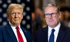 Candidatul republican la Președintia SUA, Donald Trump și premierul laburist britanic Keir Starmer/ FOTO; Getty Images