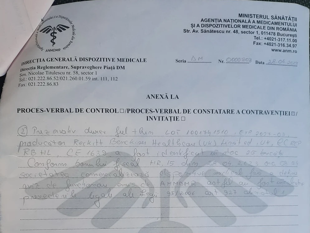 Prezervativele sunt considerate dispozitive medicale, după cum reiese din procesul verbal.