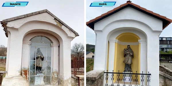 Statuia lui Ioan Nepomuk Foto Muzeul castelului Corvinilor (1) jpg