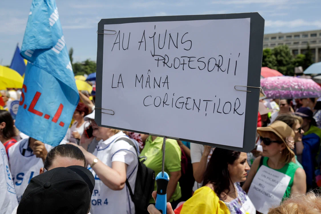 Sindicaliștii din Educație protestează joi FOTO Inquam / Octav Ganea