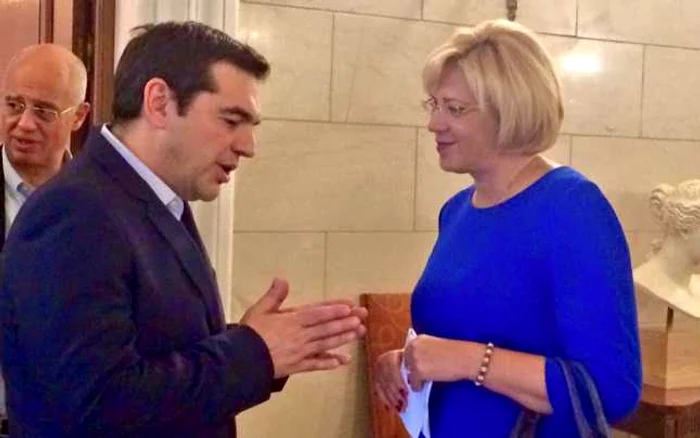 Corina Creţu s-a întâlnit cu Alexis Tsipras FOTO Facebook Corina Creţu