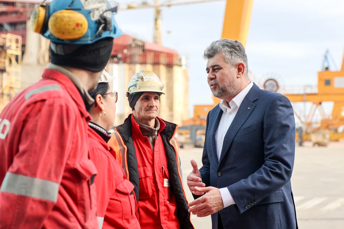 Marcel Ciolacu la Santierul Naval Vard Tulcea FOTO Facebook Guv Romaniei jpg
