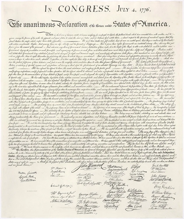 Declarația de Independență a Statelor Unite ale Americii (© Wikimedia Commons)