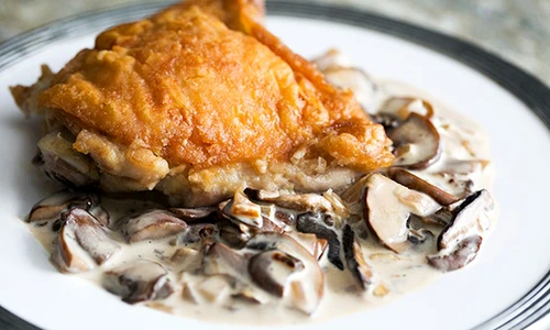 pui cu sos cremos ciuperci jpeg