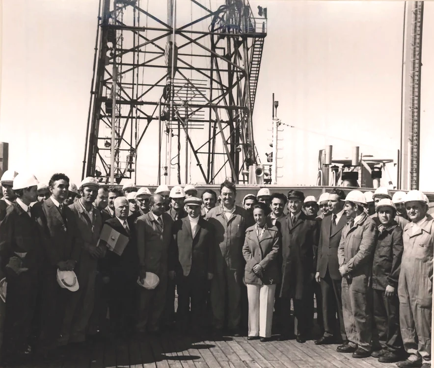 Inaugurarea platformei de foraj marin Gloria, 16 septembrie 1976, Constanţa