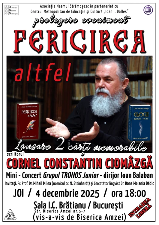 Conferința va avea loc joi, 4 decembrie