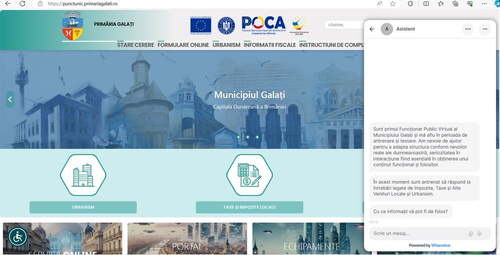 Funcționar public virtual, bazat pe inteligență artificială, la Galați. La ce întrebări este antrenat să răspundă
