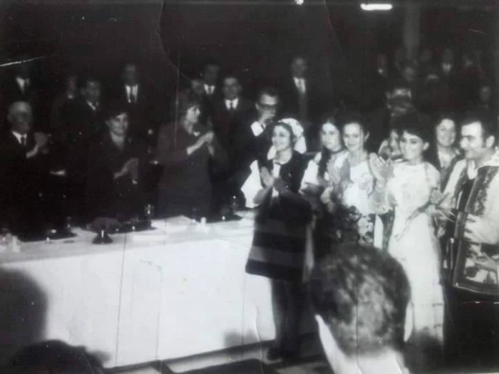 Tiberiu şi Anca Lia Lungu, la un recepţie organizată în cinstea lui Nicolae Ceauşescu, la Timişoara
