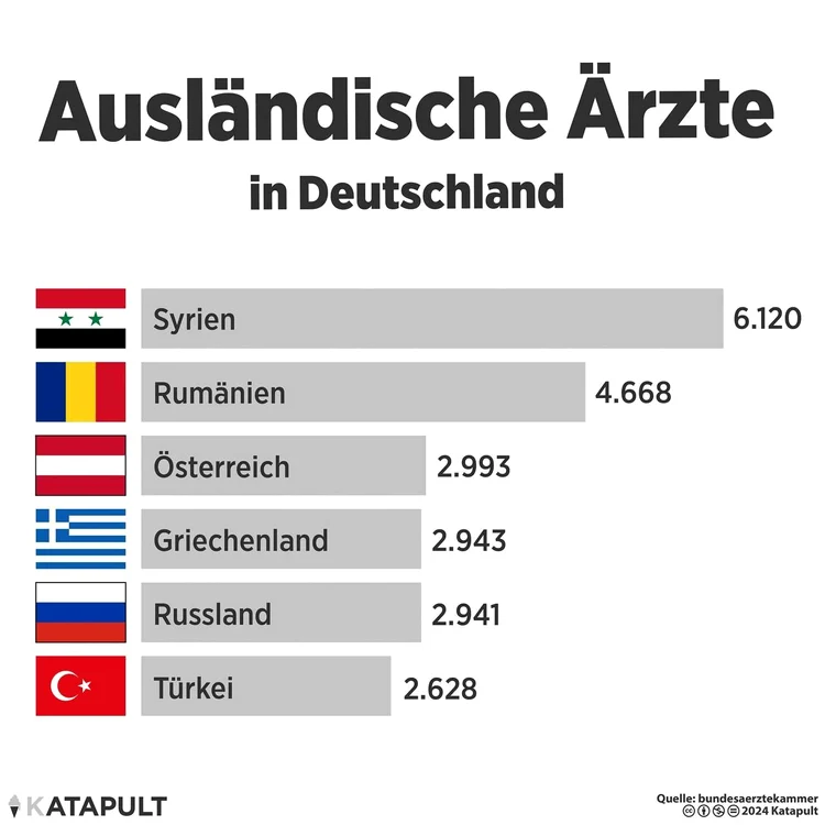 Statistica medicilor străini în Germania. Sursa: Bundesärztekammer