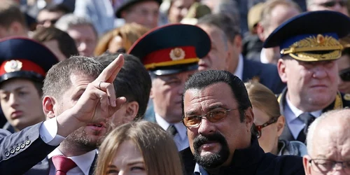 Steven Seagal la parada militara din Piata Rosie FOTO Daily Mail