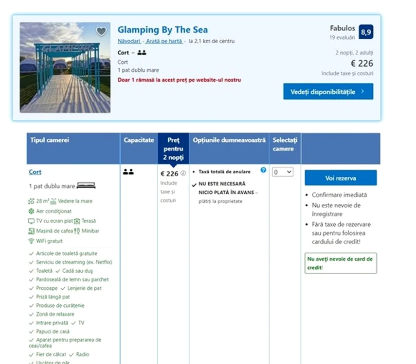 
    Două nopți de cazare pentru două persoane, în timpul săptămânii, pe Booking  