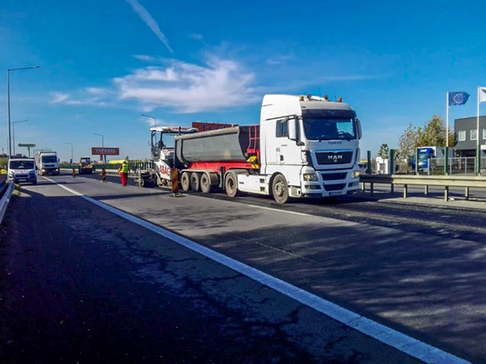 Lucrările de pe Autostrada Soarelui au avut loc pe sectorul betonat Fundulea-București