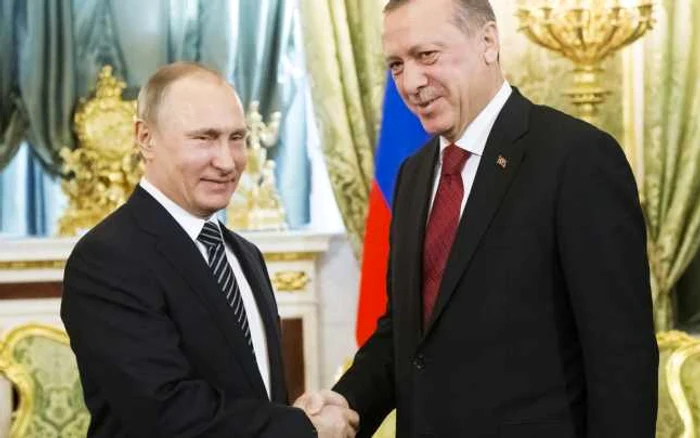 Vladimir Putin şi Recep Erdogan la întâlnirea bilaterală din martie 2017/ Foto: EPA