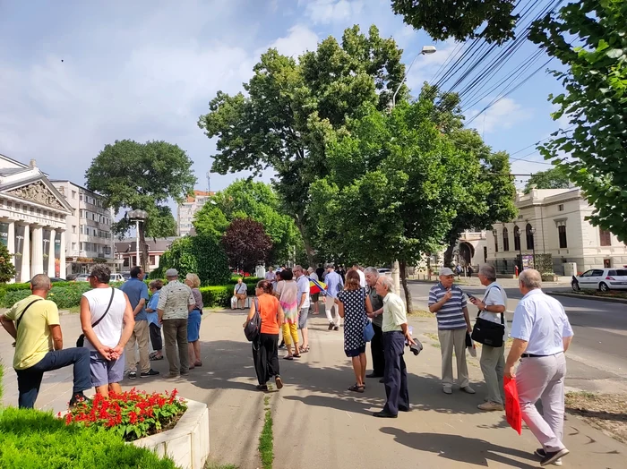 Protest în plină caniculă, la Galați FOTO: C. Mazilu