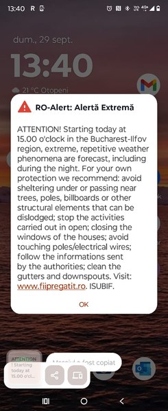 Ciclonul lovește Capitala. Bucureștenii, avertizați prin Roalert cu privire la fenomene meteo extreme