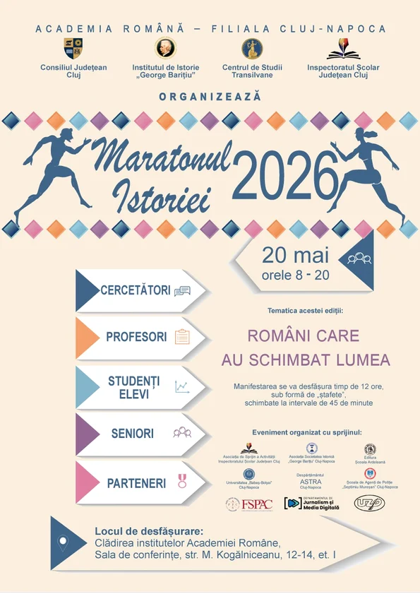 Maratonul istoriei 2026. Români care au schimbat lumea: Iancu de Hunedoara, Spiru Haret, Constantin Brâncuși, Nadia Comăneci 