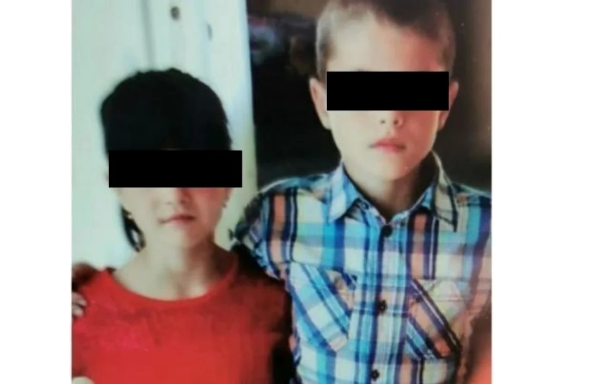 Cei doi copii au fost daţi dispăruţi de Poliţie, la sesizarea tatălui FOTO IPJ Caraş-Severin