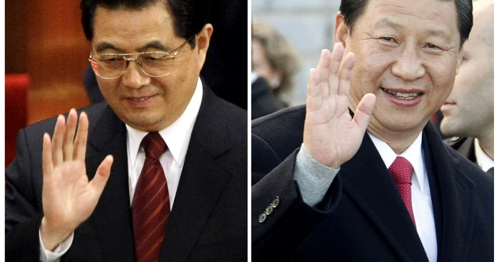 Hu Jintao (stânga) şi Xi Jinping (dreapta) FOTO Reuters