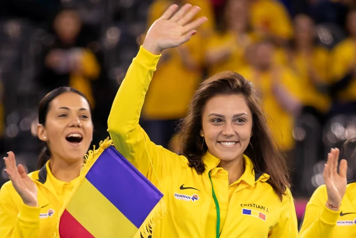 Jaqueline Cristian (21 ani) a făcut un meci mare la debutul în Fed Cup. Foto: Cristina Huţu / FRT