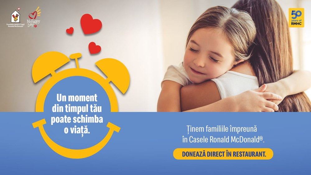 Peste 110.000 nopți gratuite de cazare oferite de Casele Ronald McDonald pentru familiile copiilor spitalizați 