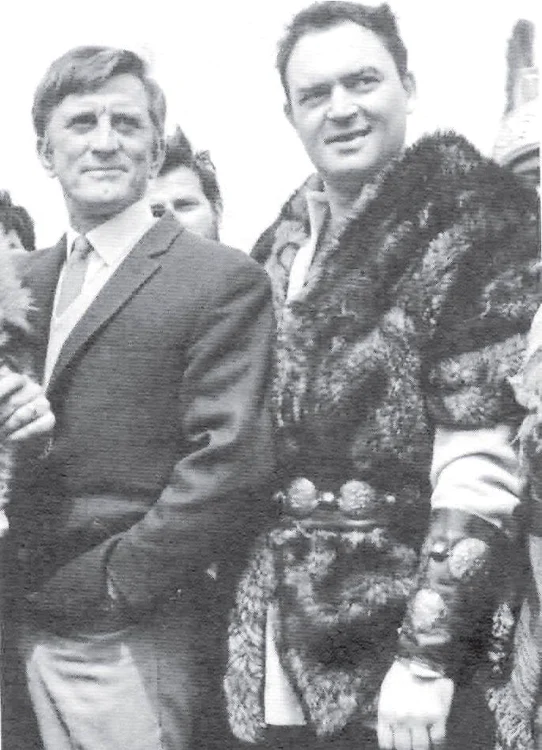 Mircea Albulescu, Kirk Douglas, la filmarile pentru Dacii, 1966 jpeg