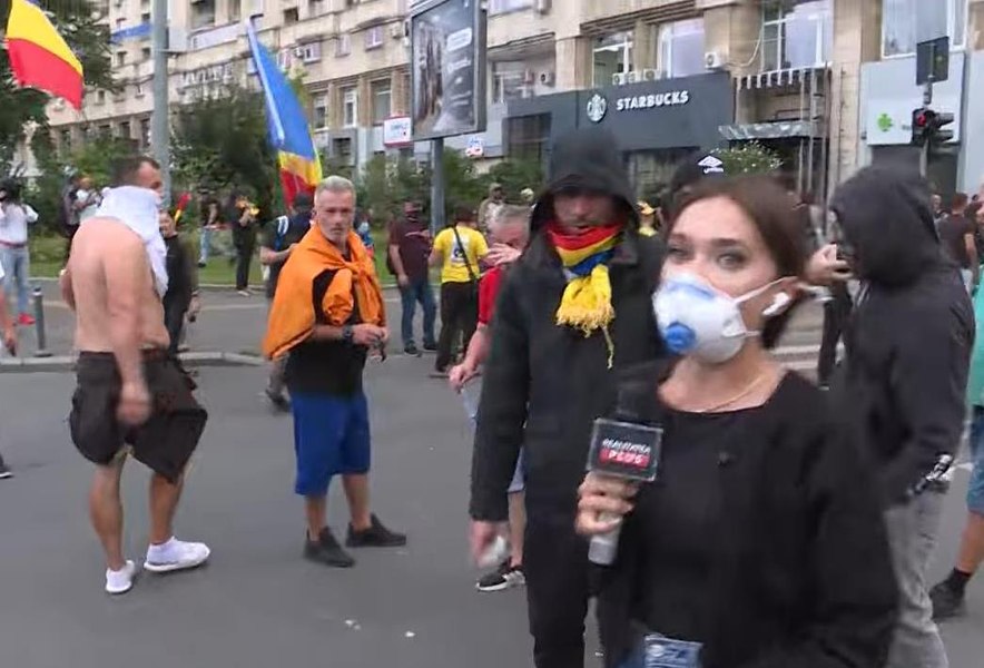 O echipă de televiziune a fost agresată la protestul oierilor: „Fără violențe nu se poate rezolva nimic în țara asta”