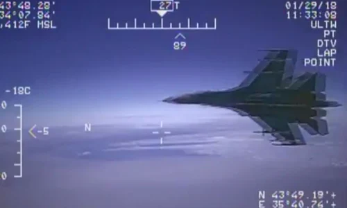 Avion militar american interceptat de un Suhoi rusesc deasupra Mării Negre / VIDEO  jpeg