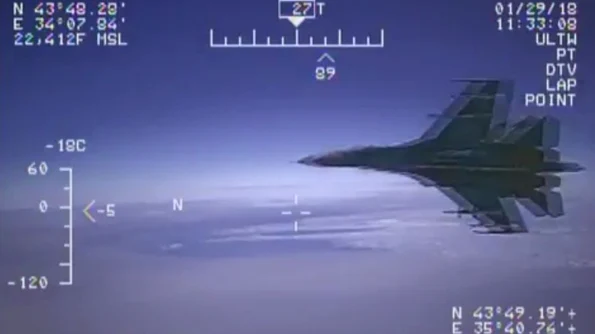 Avion militar american interceptat de un Suhoi rusesc deasupra Mării Negre / VIDEO  jpeg