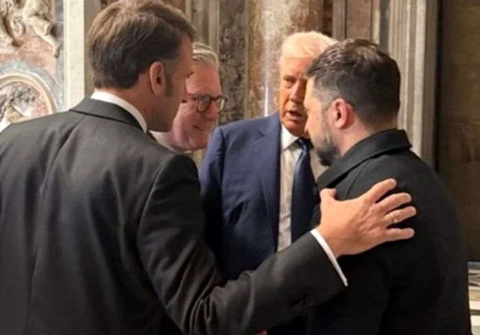 Întâlnire a președintelui Trump cu Volodimir Zelenski, Macron și Starmer,în Basilica Sf. Petru