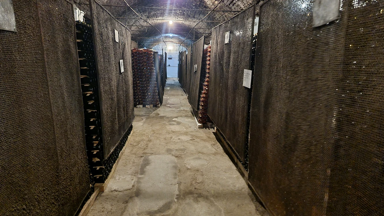 În prima sală spumantul stă 9 luni la fermentat FOTO: Ovidiu Oprea 