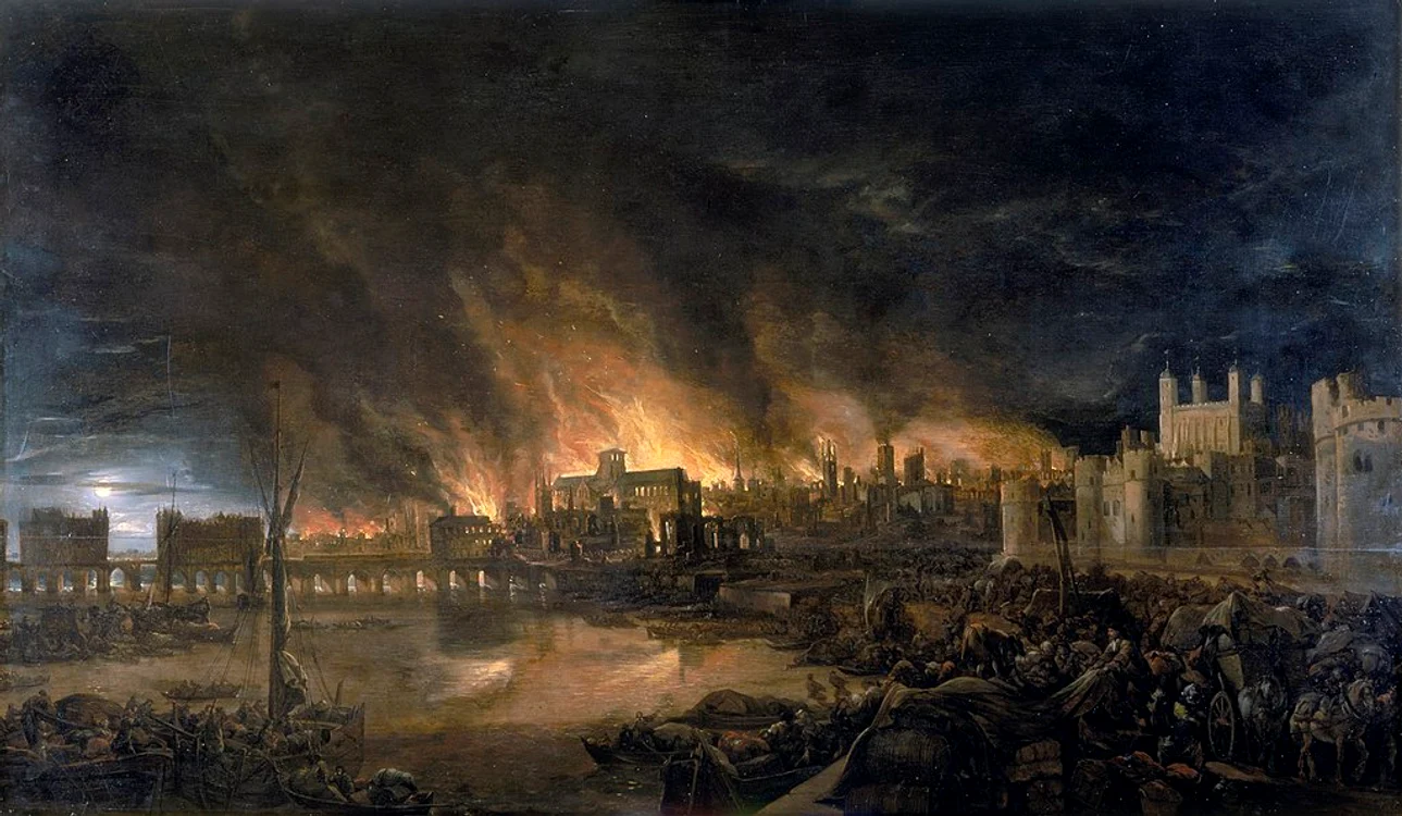 Marele incendiu din Londra FOTO Detaliu Wikipedia