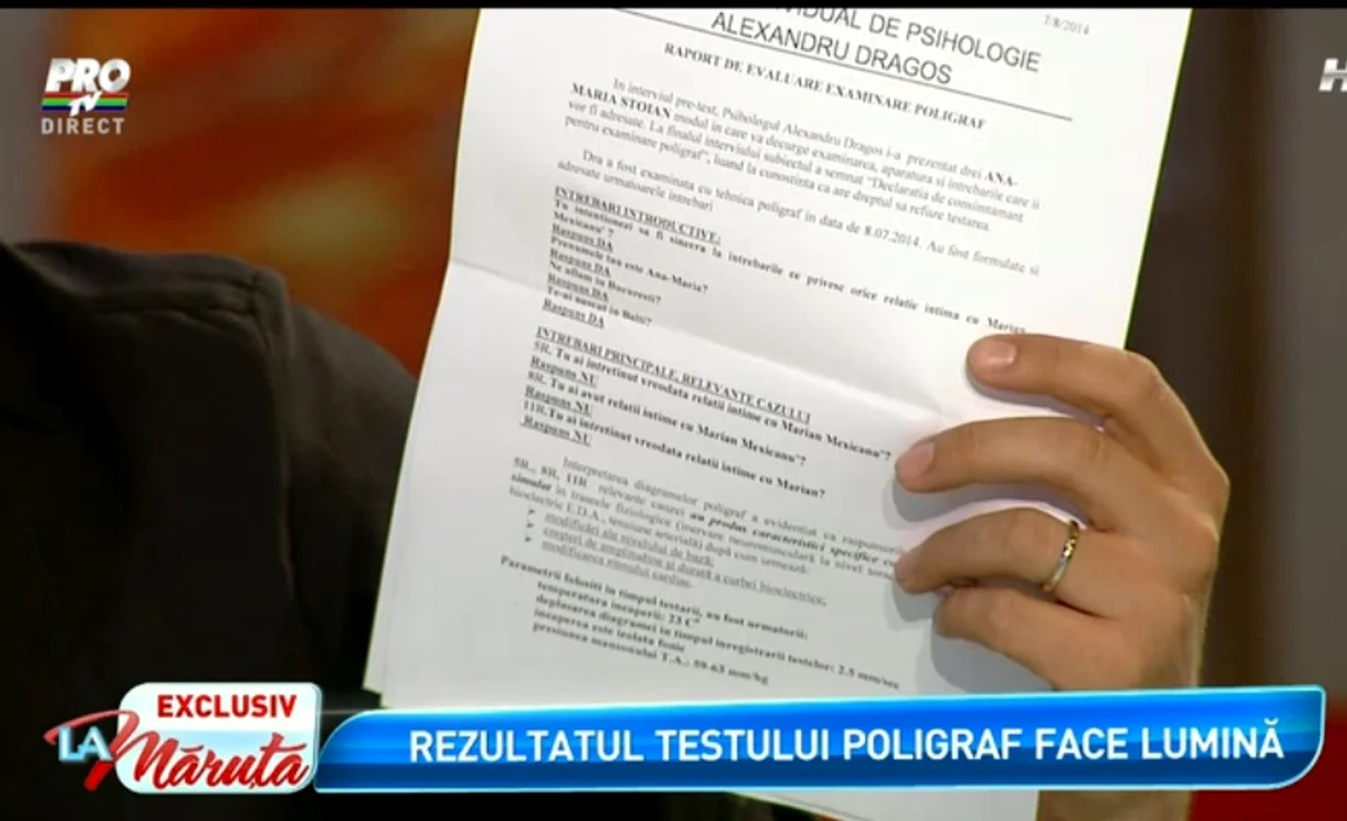 Testul poligraf a arătat că fata a minţit