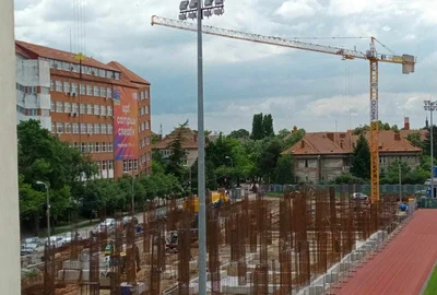 Lucrări la stadion Știința FOTO Ștefan Both