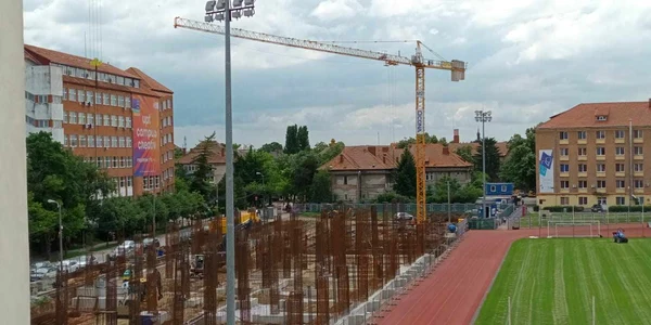 Lucrări la stadion Știința FOTO Ștefan Both