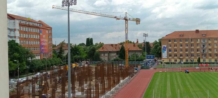 Lucrări la stadion Știința FOTO Ștefan Both