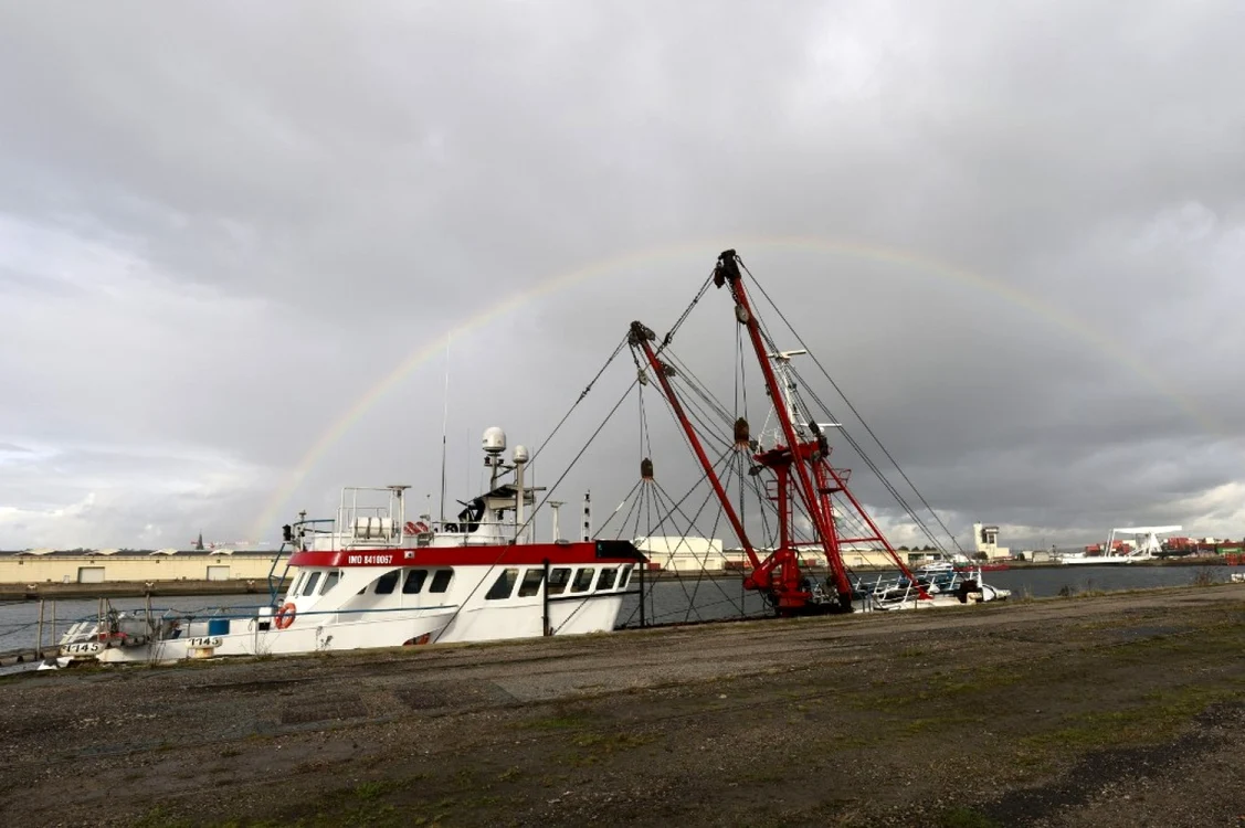 Traulerul Cornelis Gert Jan, la chei, în Le Havre Foto AFP