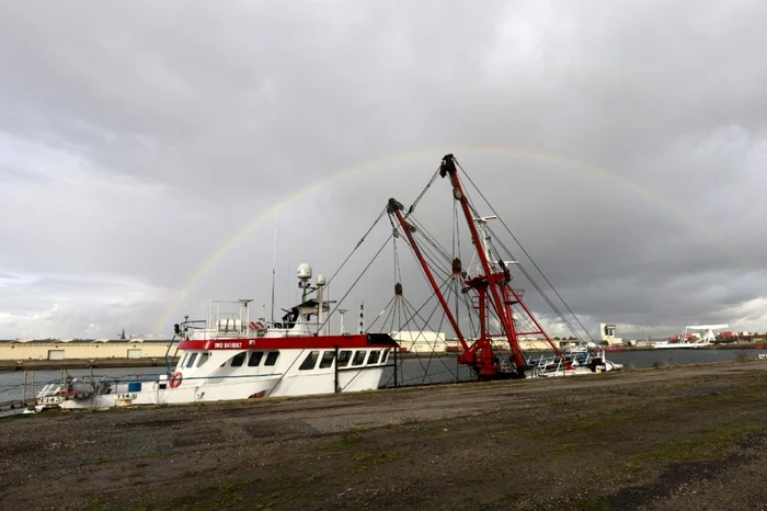 Traulerul Cornelis Gert Jan, la chei, în Le Havre Foto AFP