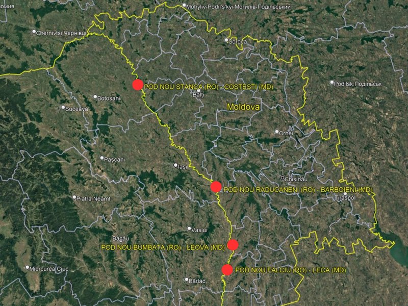 Vor fi construite patru noi poduri pe Prut, ce vor leaga România de Republica Moldova. Licitația a fost adjudecată