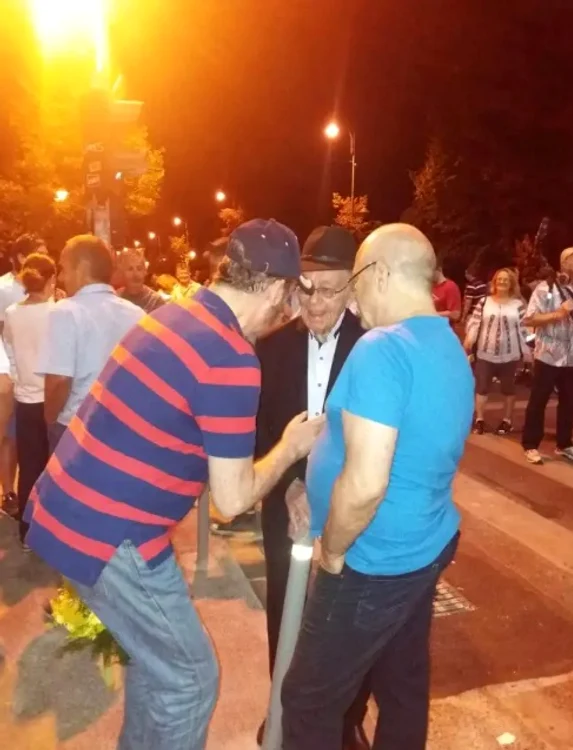 Petre Iancu, Mihai și Tom Șora, august 2019, București. Foto: Petre M. Iancu
