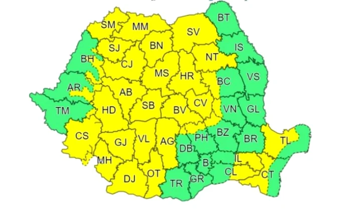 Brașovul, sub Cod galben de ploi, până la ora 23.00. Vremea rămâne instabilă și mâine 1 Cod galben de vreme rea în trei sferturi din țară FOTO meteoromania.ro