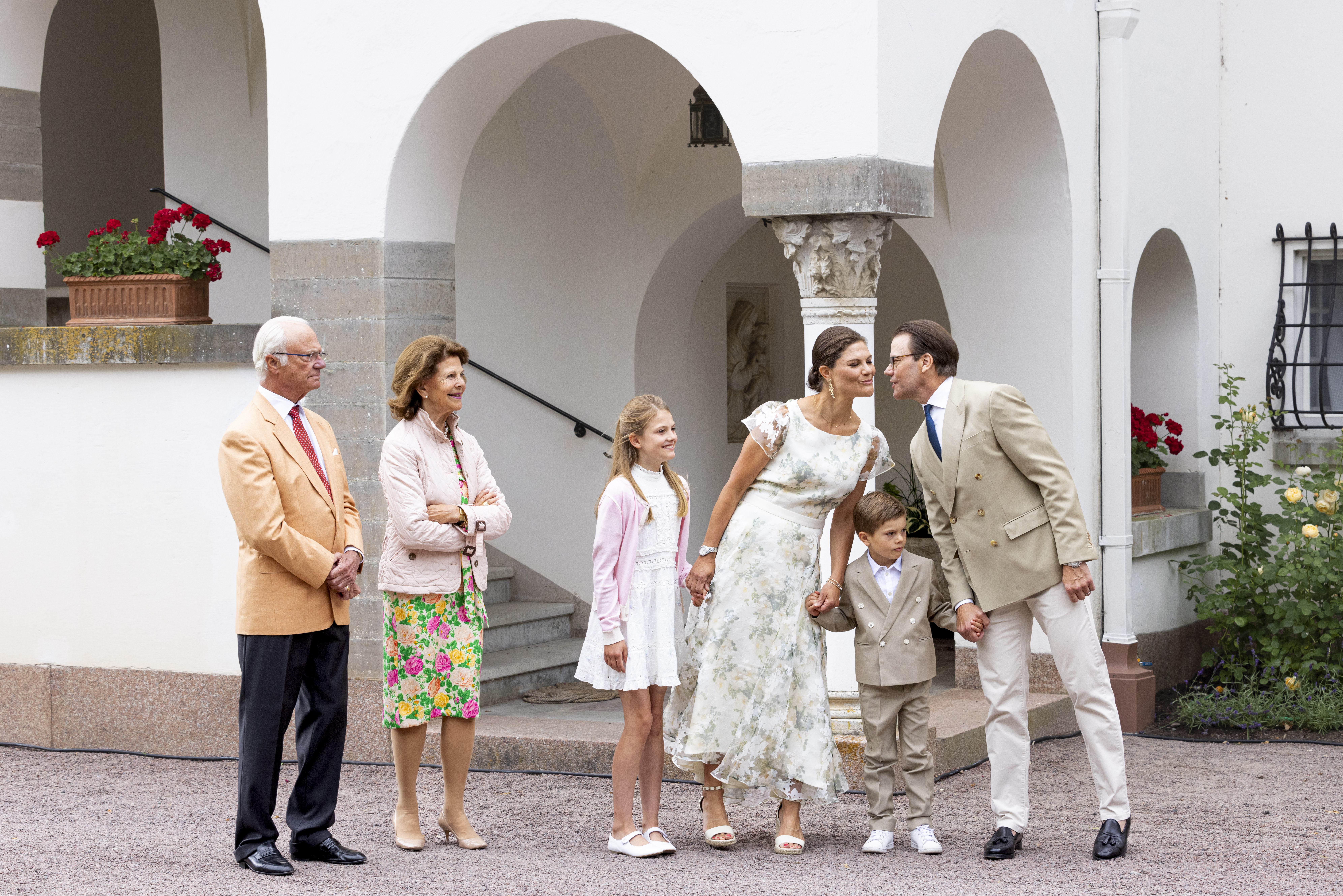 Familia regală suedeză la Palatul Solliden